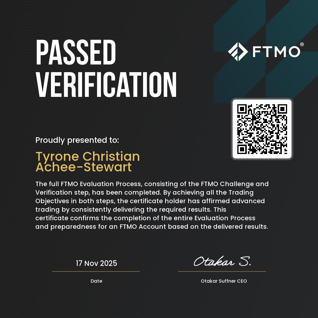 FTMO Verification Certificate